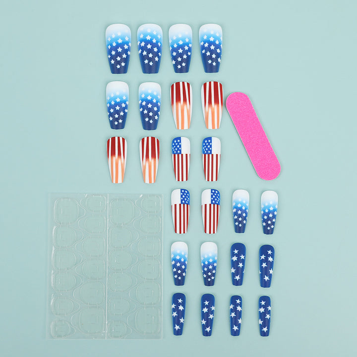 Patriotic style artificial nails Kalsten