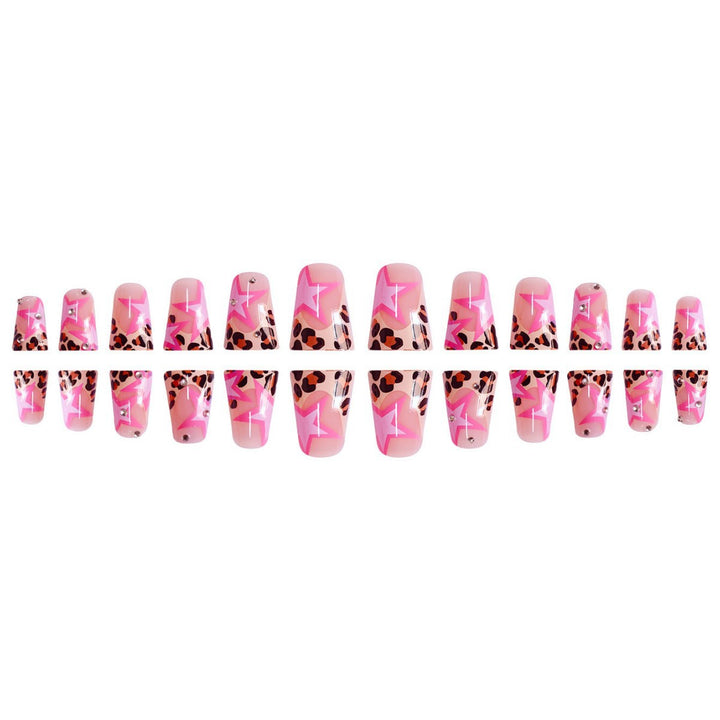 Artistic Star-Embellished Press-On Nail Set Kalsten