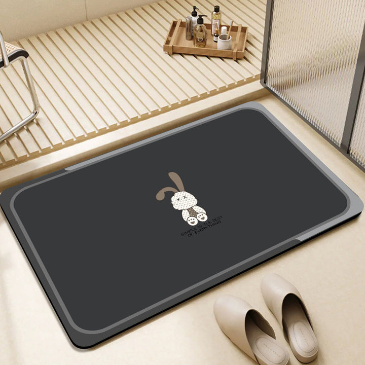 Cute Bunny-Themed Bathroom Mat Kalsten