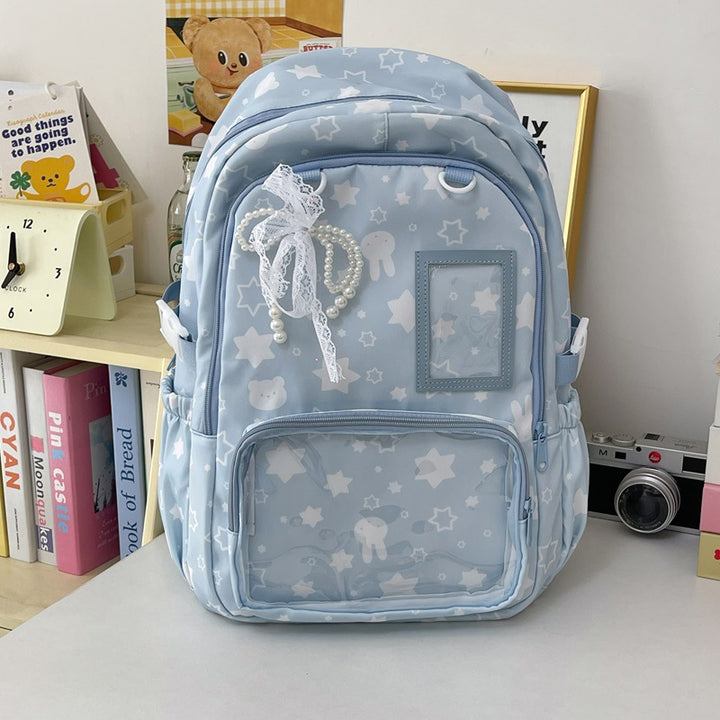 Whimsical Star-Print School Backpack Kalsten