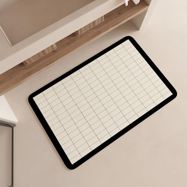 Modern Geometric Patterned Bath Mat Kalsten