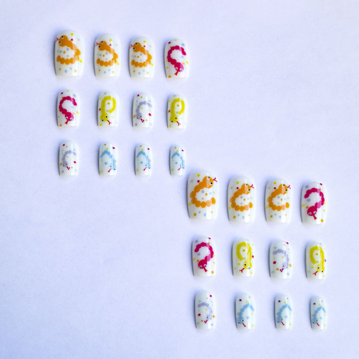 Whimsical Caterpillar-Themed Nail Art Kit