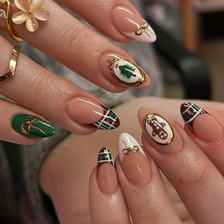 Festive Themed Press-On Nail Art