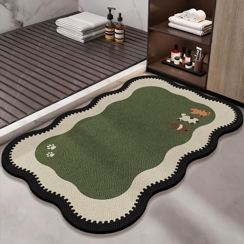 Decorative Pet-Themed Bath Mat Kalsten