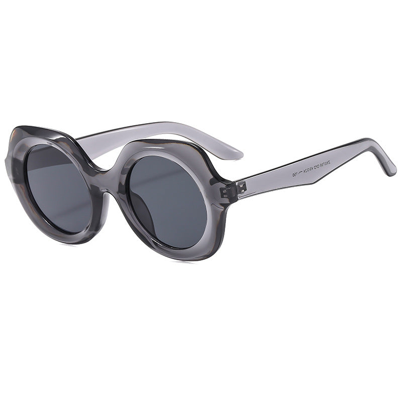 Women oversized sunglasses with stylish, curved frame Kalsten