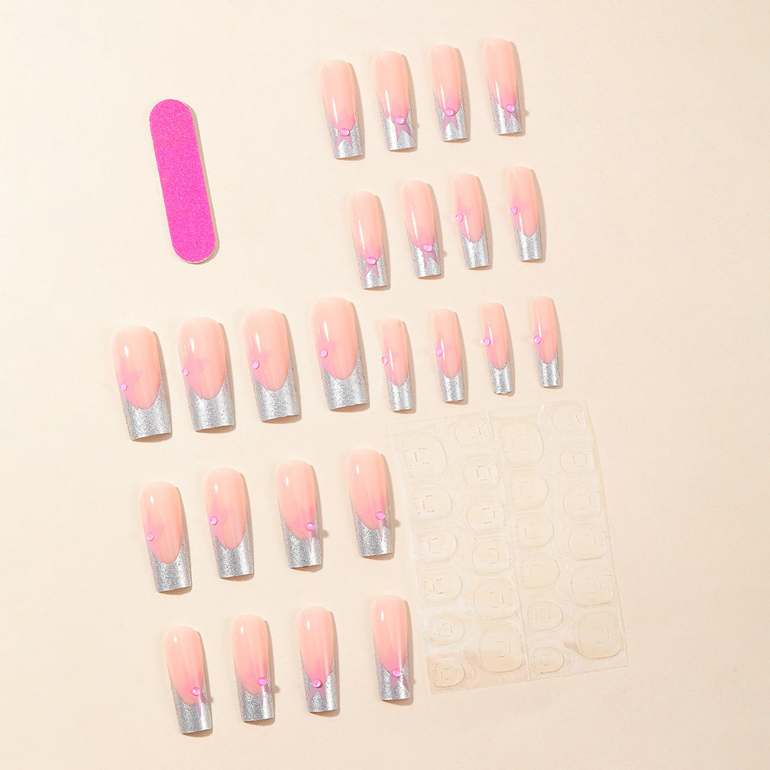 3D Star Accented Nail Art Extensions Kalsten