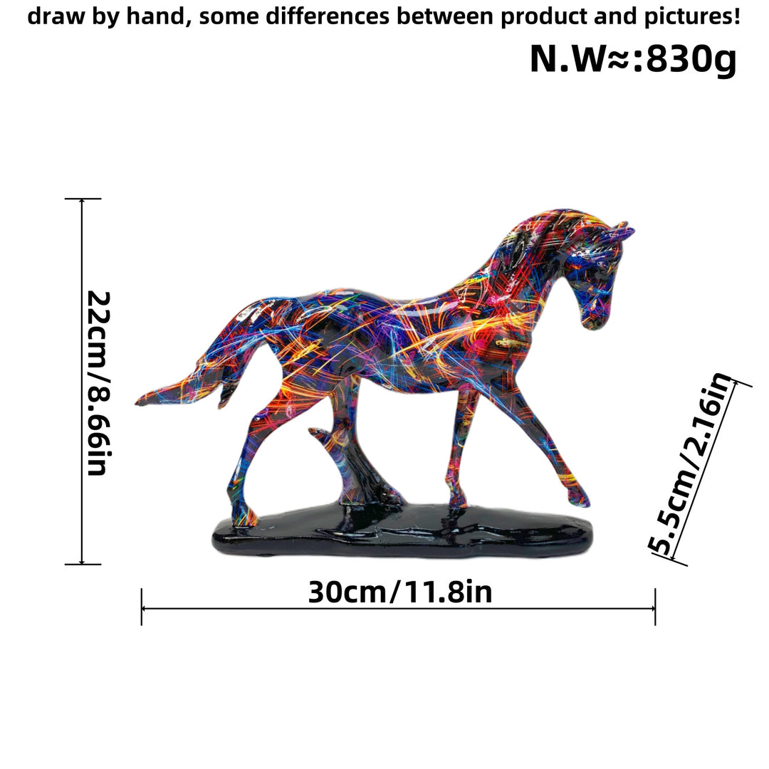 Artful Running Horse Sculpture Kalsten