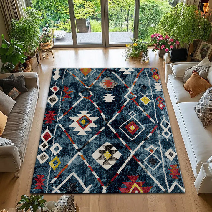 Bohemian Geometric Pattern Area Rug Kalsten