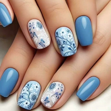 Floral Design Press-On Nails Kalsten