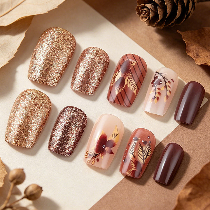 Elegant Artistic Press-On Nail Set Kalsten