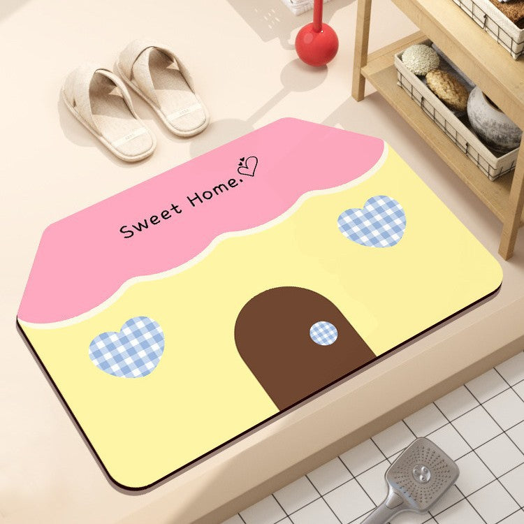 Playful Hamburger-Themed Bath Mat Kalsten