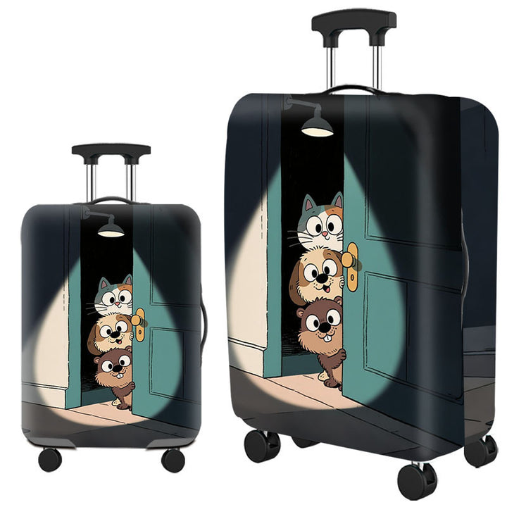 Tropical Leaf Print Hard Shell Luggage Kalsten