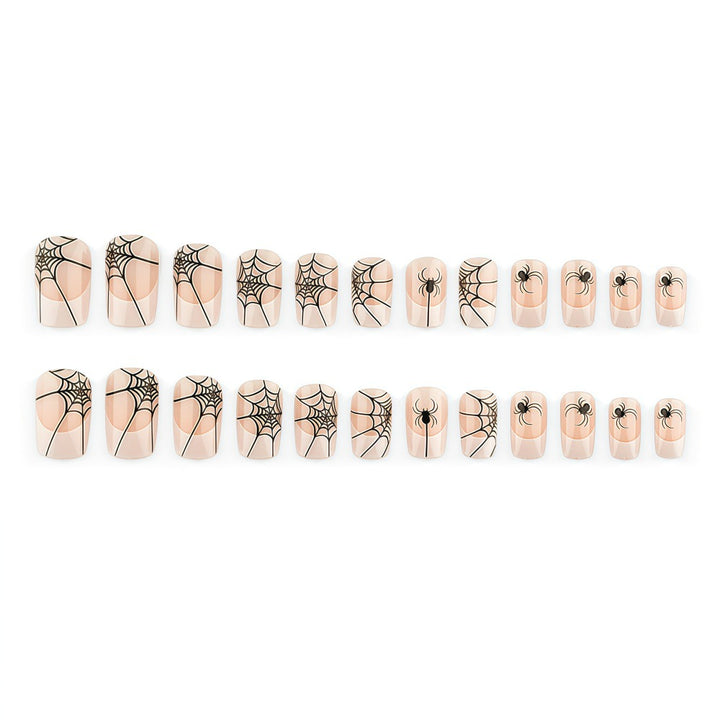 Halloween Artificial Nail Set with Spider Web Design Kalsten