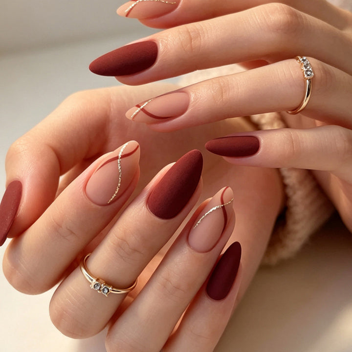 Elegant Artistic Press-On Nail Set Kalsten