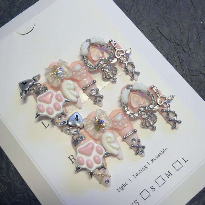 Whimsical Themed Decorative Press-On Nail Set