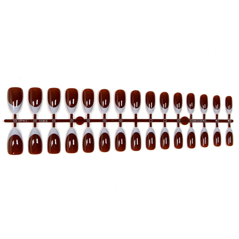 Elegant Artificial Nails with French Design Kalsten