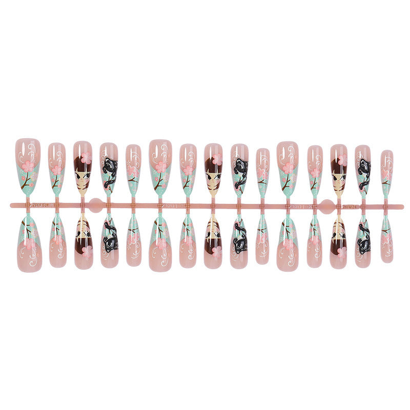 Creative acrylic nail set with colorful floral and elegant designs Kalsten