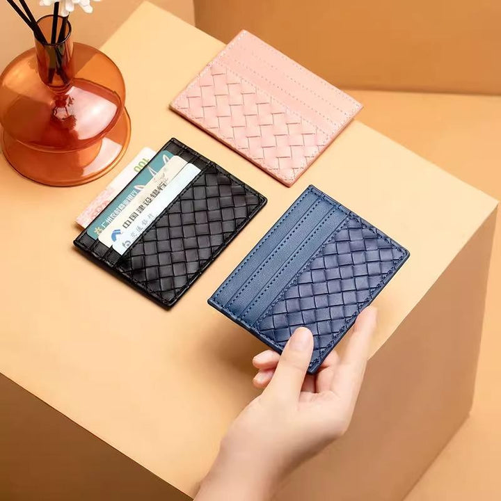 Woven Leather Card Holder Kalsten