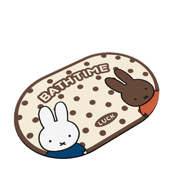 Cartoon Bunny Absorbent Bath Mat Kalsten