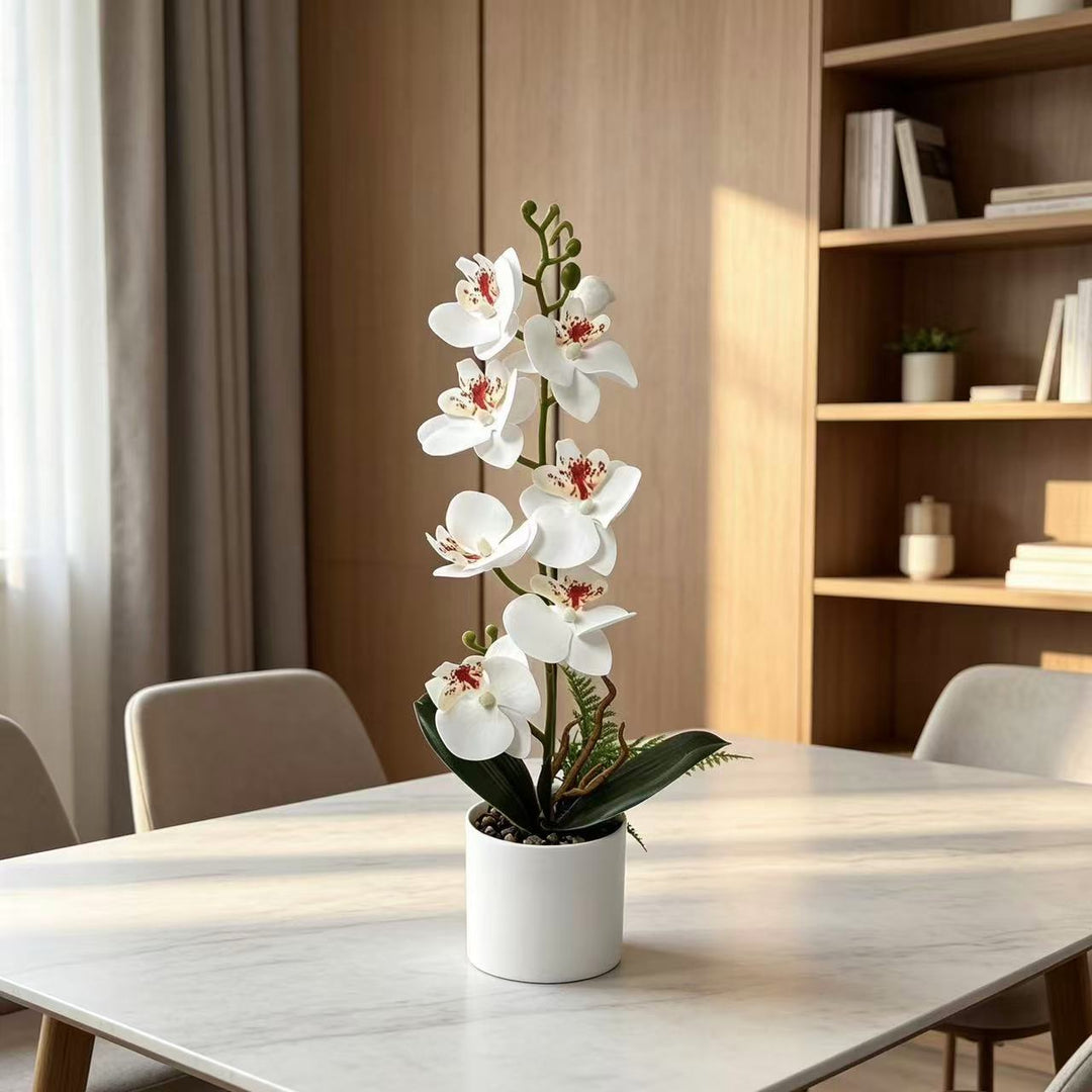 Artificial Orchid Centerpiece for Home Decor and Tabletop Display