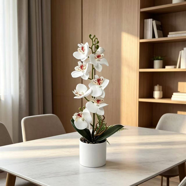 Artificial Orchid Centerpiece for Home Decor and Tabletop Display