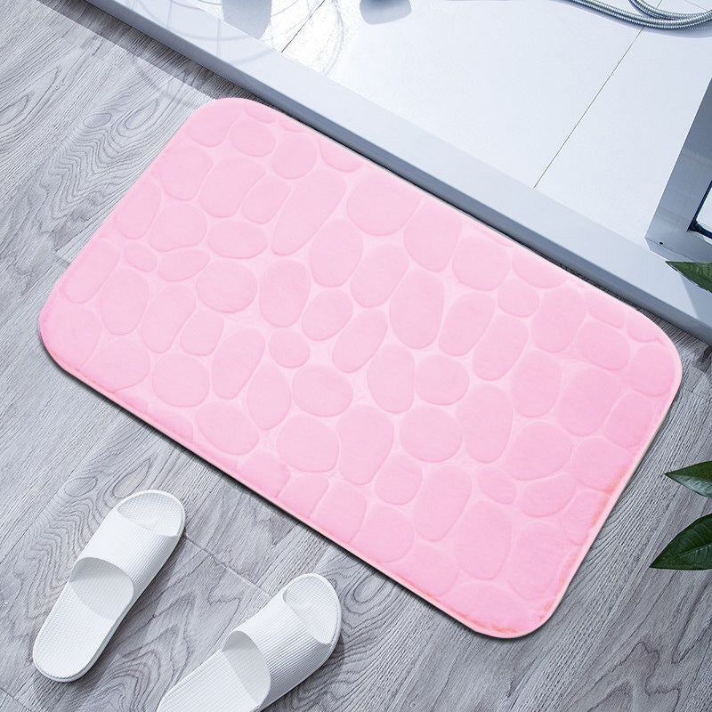 Plush Textured Bath Mat Kalsten
