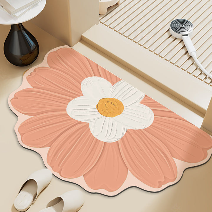 Floral Shaped Welcome Mat