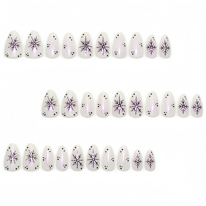 Creative Art Nails with Elegant Snowflake Design Kalsten