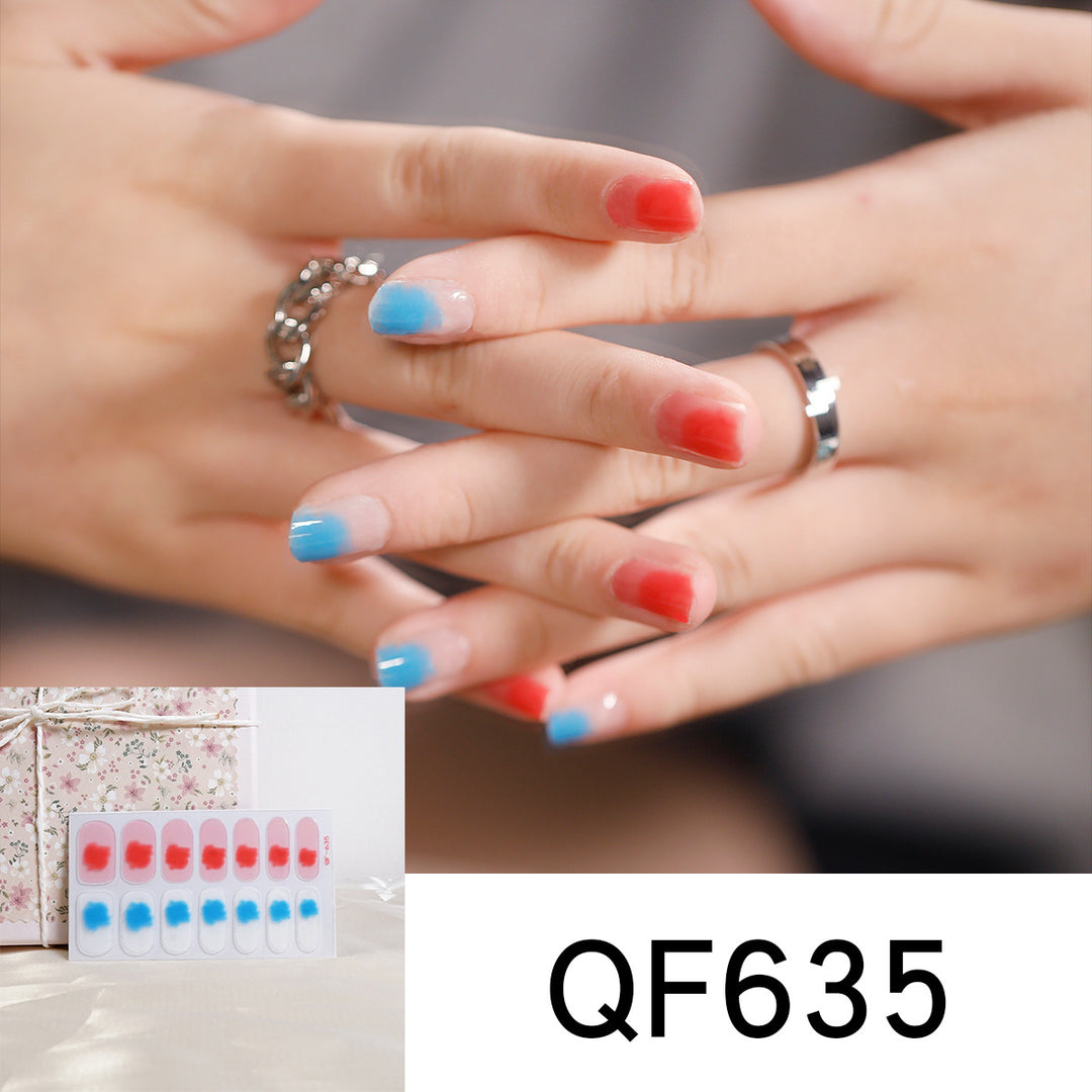 Artificial nail design with heart motif Kalsten