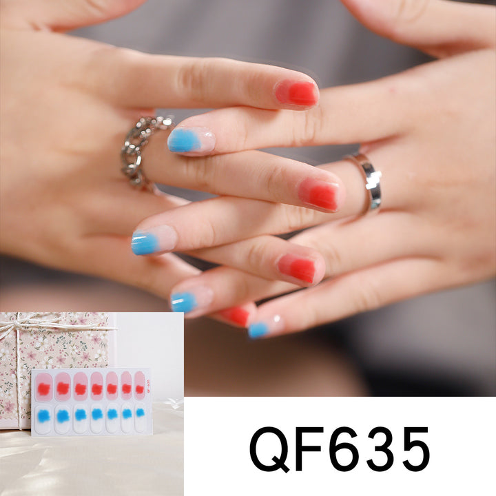 Artificial nail design with heart motif Kalsten