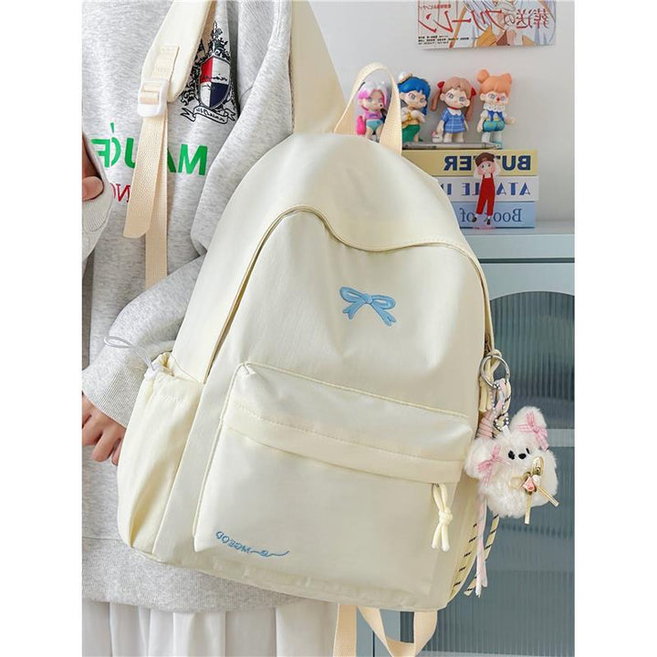 Casual Bow-Embellished Backpack
