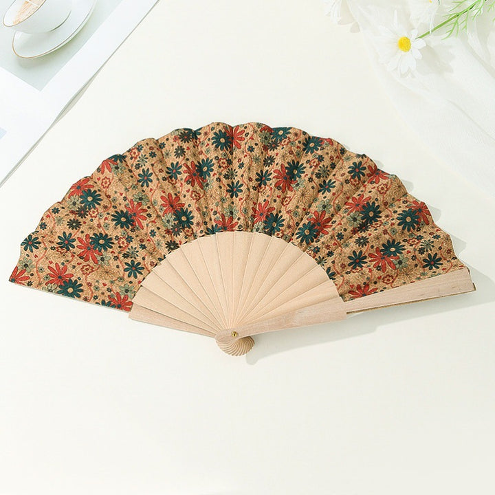 Women's handmade fan with floral motifs Kalsten