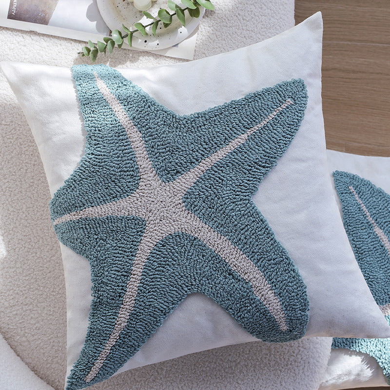 Decorative cushion cover with fluffy tufted loops and concealed zipper Kalsten
