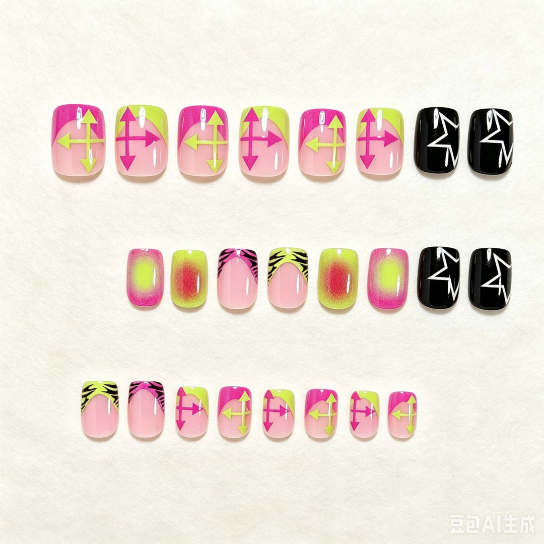 Colorful Abstract Nail Art Set Kalsten