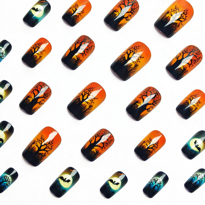 Artificial nails with autumnal creepy design Kalsten