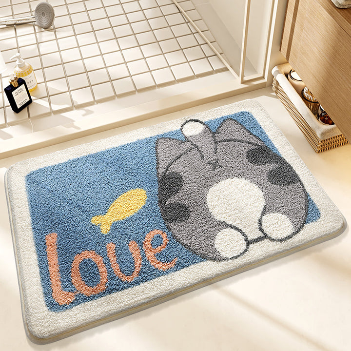 Plush Bunny-Themed Bath Mat Kalsten
