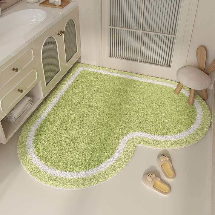 Heart-Shaped Soft Bathroom Mat