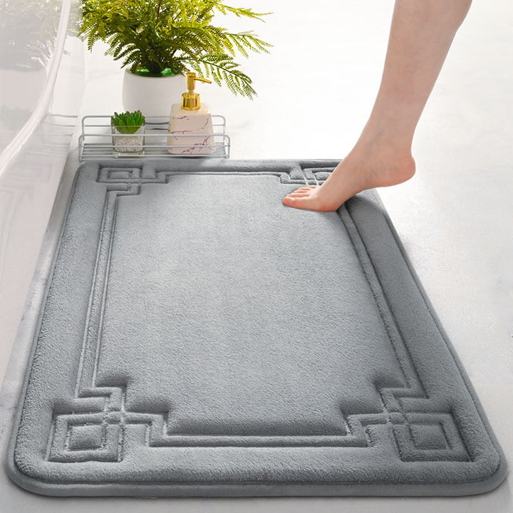 Elegant Textured Bathroom Mat Kalsten