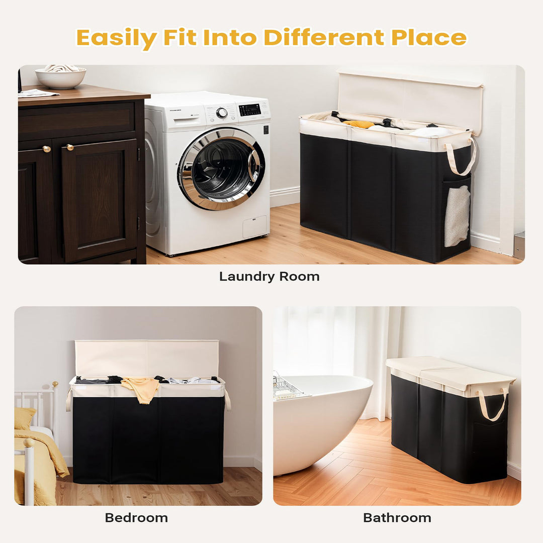 Generous laundry container with removable inner pockets Kalsten