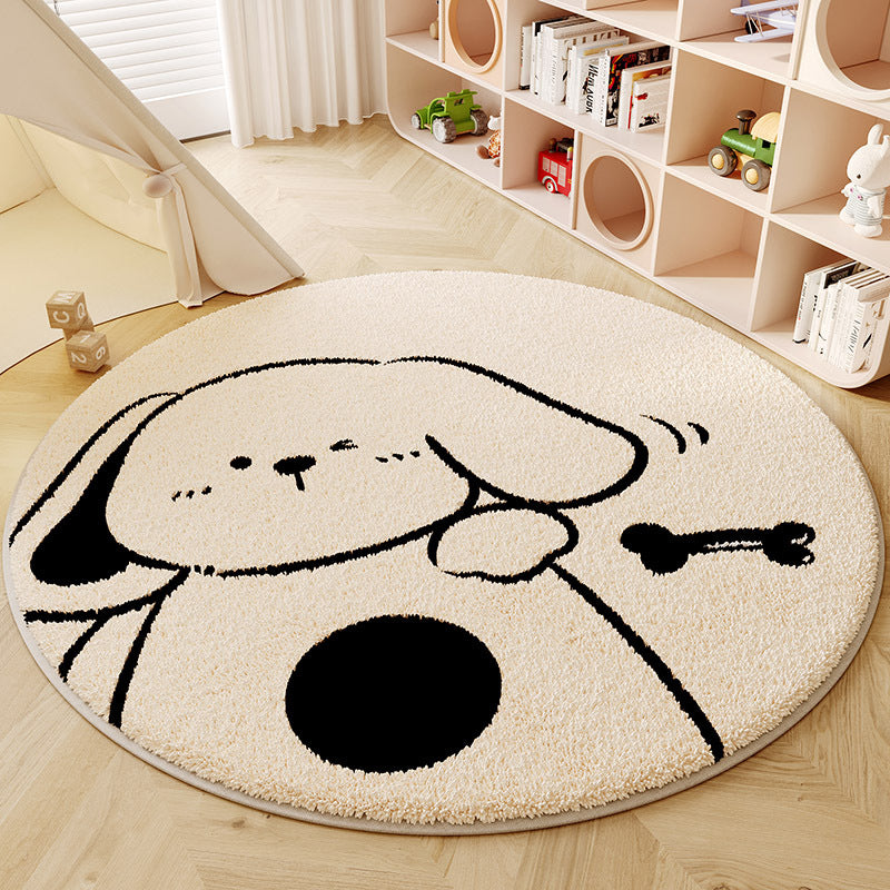 Cartoon-Themed Round Area Rug