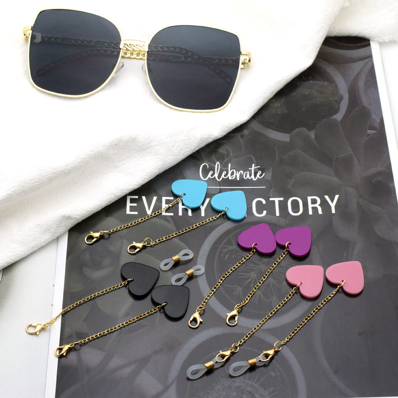 Heart-Shaped Decorative Eyewear Chain Kalsten