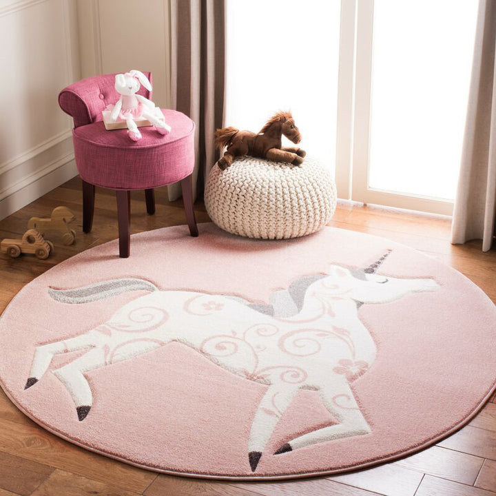 Playful Airplane-Themed Round Area Mat Kalsten