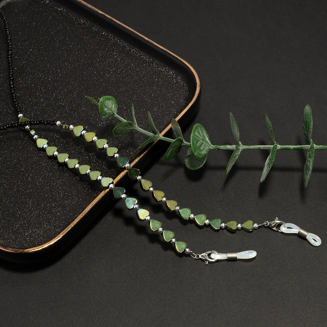 Heart-Shaped Beaded Eyewear Chain Kalsten