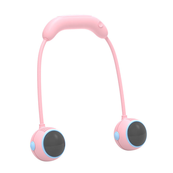 Cooling hands-free rechargeable dual bear-ear neck fan with adjustable speeds Kalsten