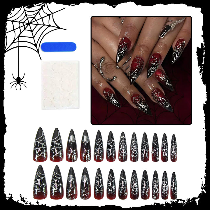 Art nail set with unique spooky designs Kalsten