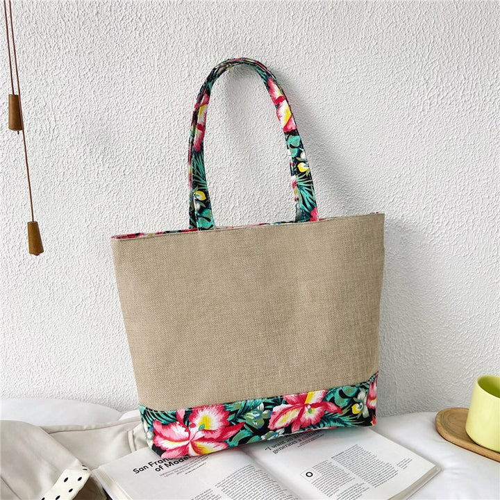 Geometric Patterned Beach Tote