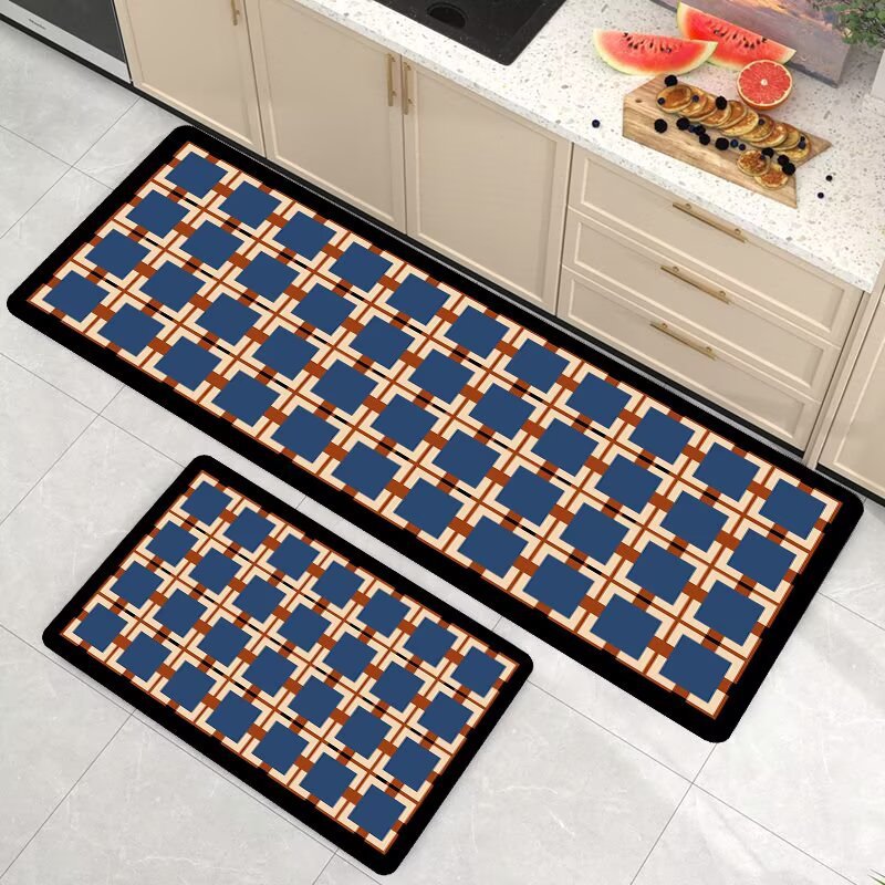 Stylish Floral Patterned Kitchen Mat Set