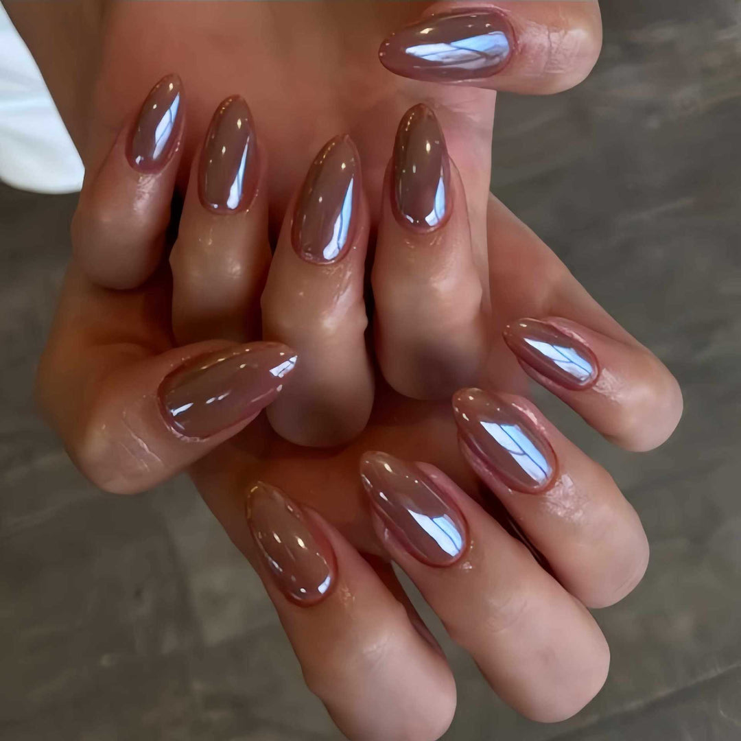 Glossy Stiletto Press-On Nail Set with Unique Design Kalsten