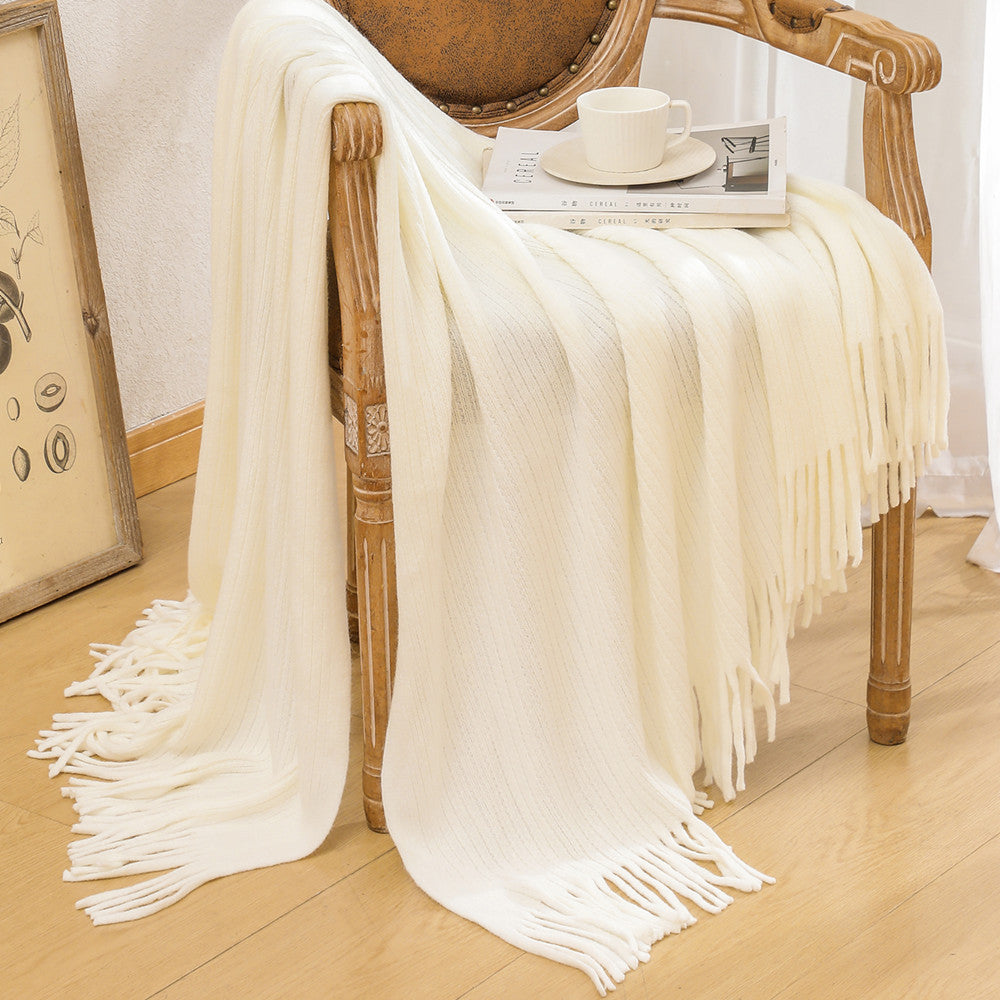 Cozy Knitted Throw Blanket