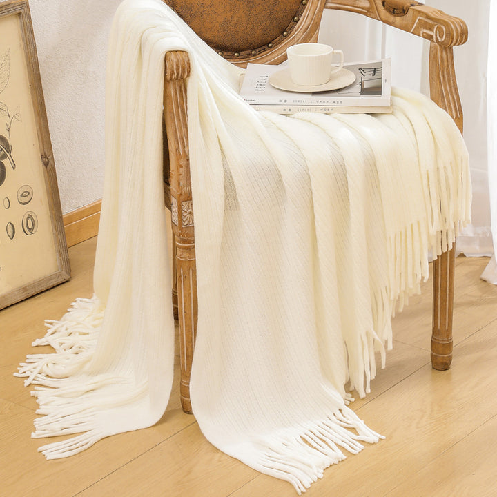 Cozy Knitted Throw Blanket